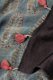 Blue Handwoven Gajji Silk Saree - Avishya 