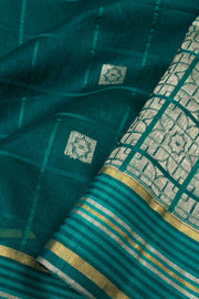 Green Handloom Maheshwari Silk Cotton Saree - Avishya