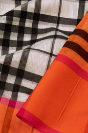 Off White Handloom Maheswari Silk Cotton Saree - Avishya