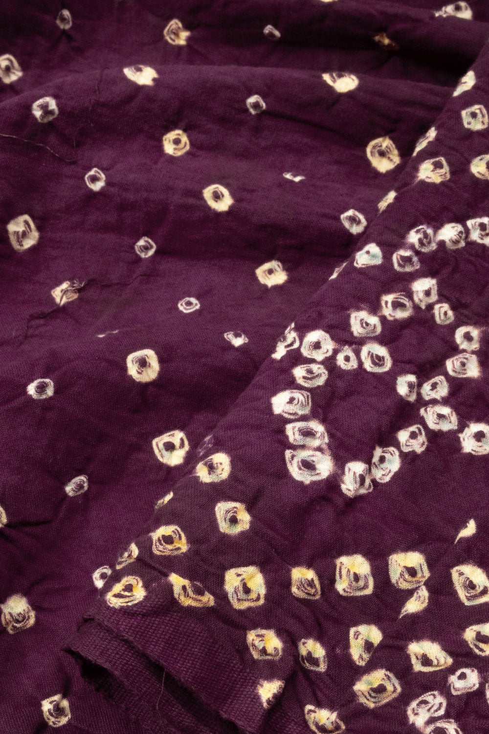 Violet Handcrafted Bandhani Cotton Saree - Avishya