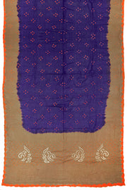 Peanut Brown Bandhani Cotton 3-Piece Salwar Suit Material - Avishya