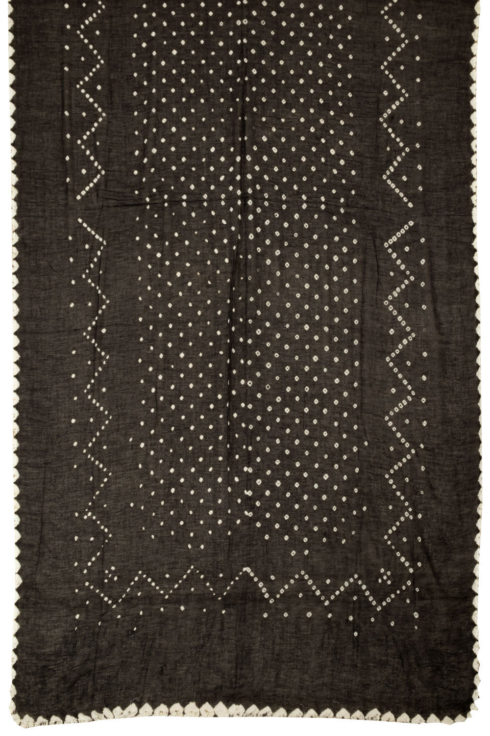 Black Bandhani Cotton 3-Piece Salwar Suit Material 10064179