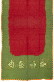 Green Bandhani Cotton 3-Piece Salwar Suit Material - Avishya