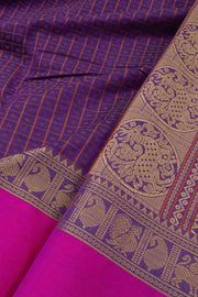 Violet Handloom Kanchi Cotton Saree 10064198