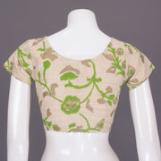 Beige Handcrafted Tussar Silk Blouse 10064271