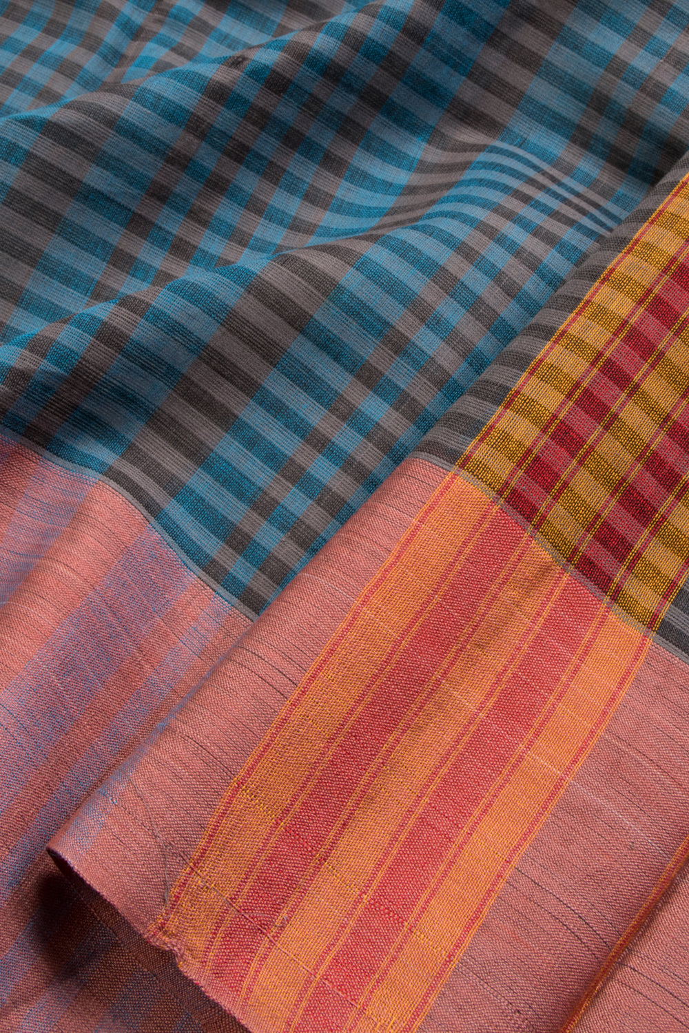 Azure Blue Handloom Narayanpet Cotton Saree-Avishya