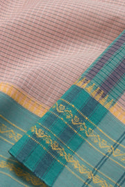 Pink Handloom Narayanpet Cotton Saree Without Blouse 10064390 - Avishya