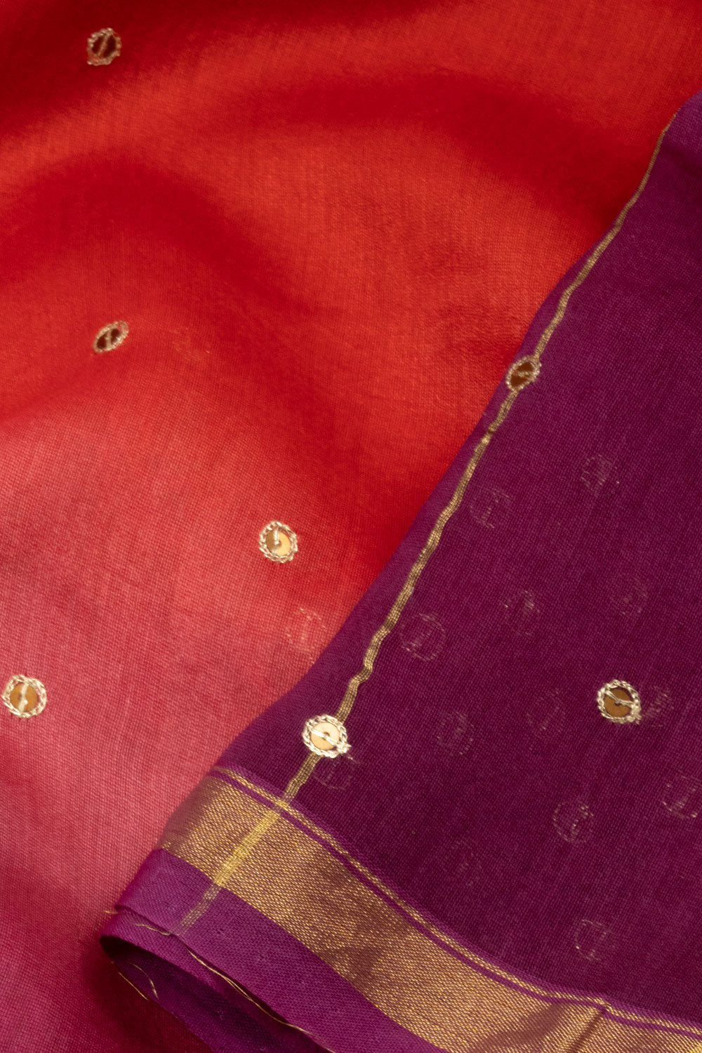 Deep Violet Handloom Chanderi Silk Cotton Saree - Avishya