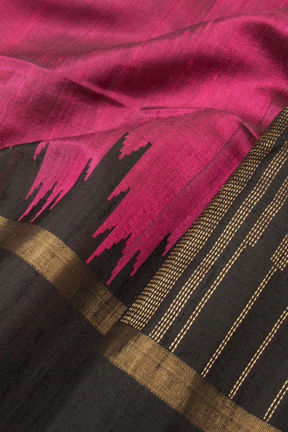 Pink Handloom Raw Silk Saree - Avishya