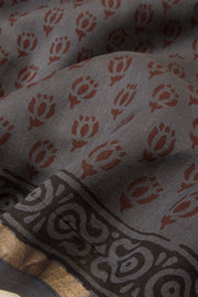 Grey Bagh Printed Silk Cotton Saree - Avishya