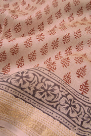Cream Bagh Printed Silk Cotton Saree - Avishya