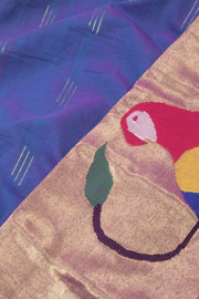 Deep Purple Handloom Paithani Cotton Saree 10064573