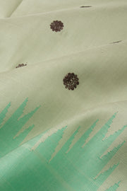 Grey Handloom Gadwal Kuttu Silk Saree - Avishya