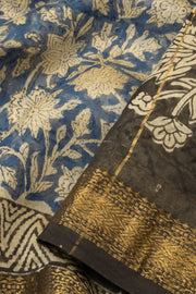 Blue Anokhi Hand Block Printed Saree - Avishya