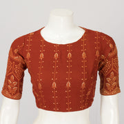 Brown Sequin Embroidered Georgette Blouse -Avishya