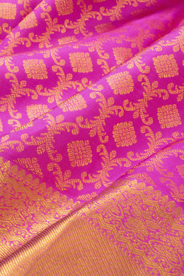 Barbie Pink Bridal Kanjivaram Silk Saree - Avishya