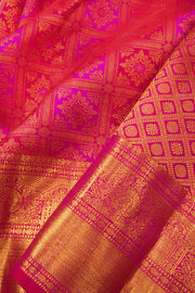 Dual Tone Pink Bridal Kanjivaram Silk Saree - Avishya