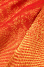 Dual Tone Red Bridal Kanjivaram Silk Saree - Avishya