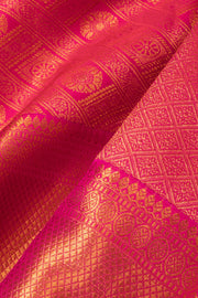 Dual Tone Pink Bridal Kanjivaram Silk Saree - Avishya