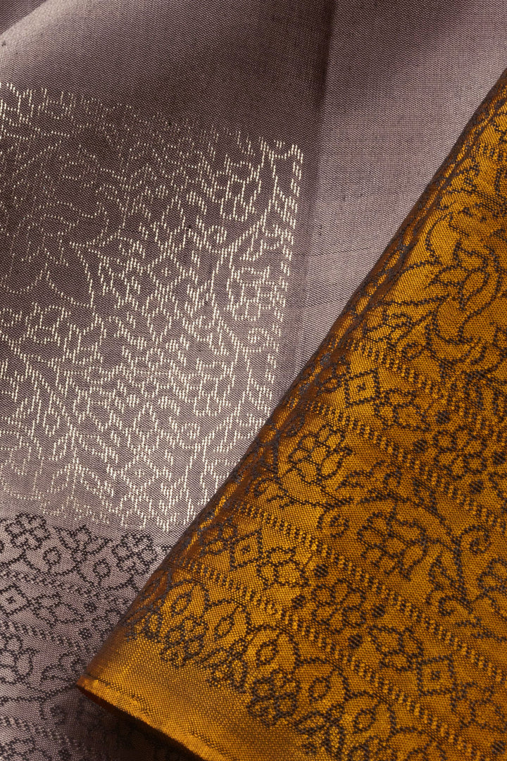 Grey Handloom Kanjivaram Soft Silk Saree 10065011