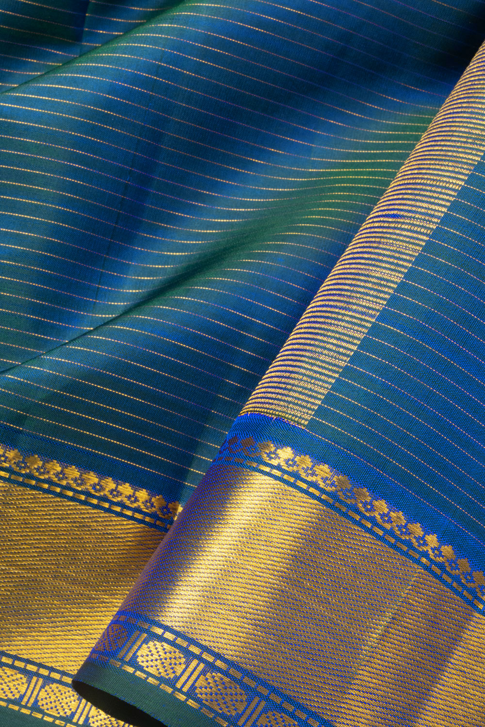 Blue Pure Zari Kanjivaram Silk Saree 