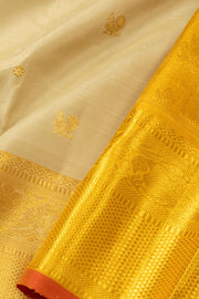 Cream Handloom Kanjivaram Silk Saree 10065050