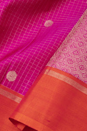 Hot Pink Handloom Kanjivaram Silk Saree 10065057
