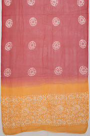 Yellow Hand Block Printed Cotton 3-Piece Salwar Suit Material 10065064