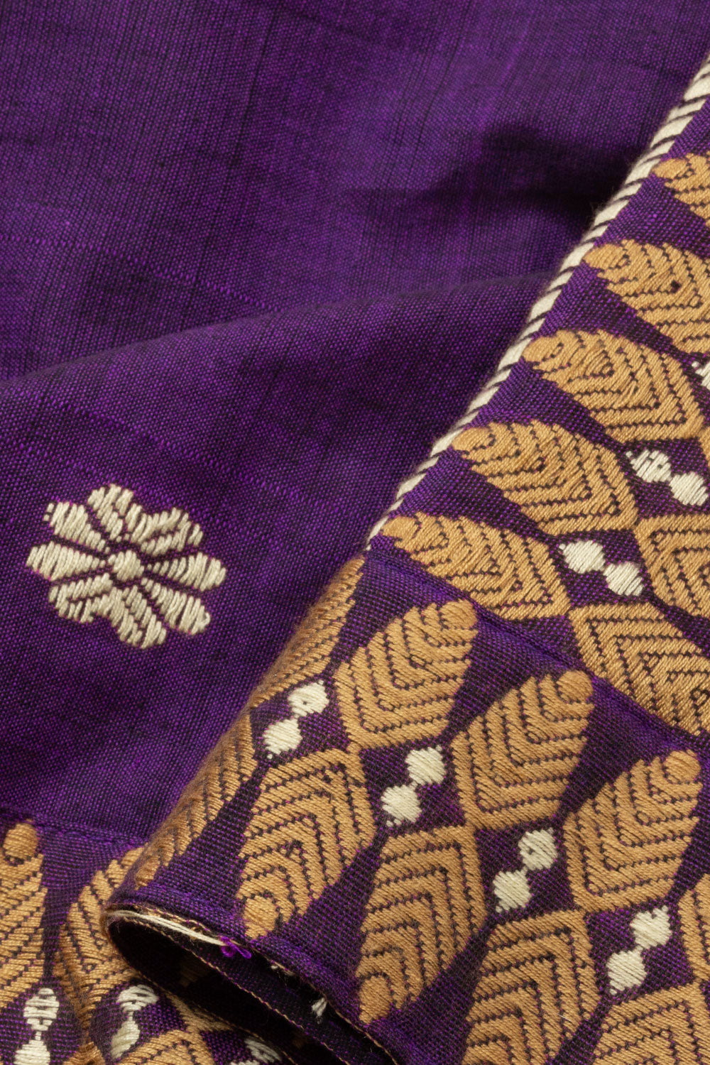 Violet Handloom Assam Cotton Saree - Avishya