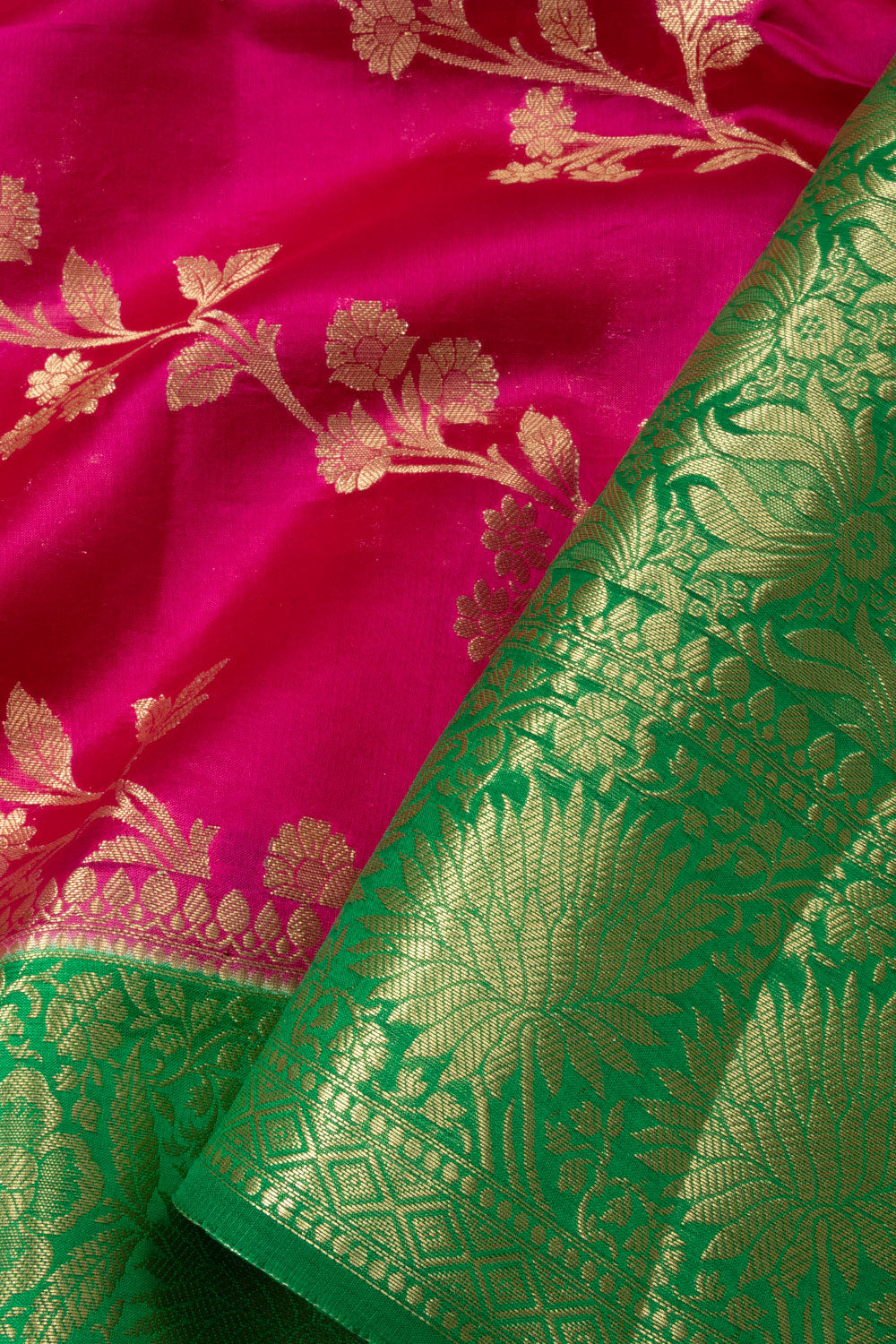 Pink Handloom Banarasi Summer Silk Saree - Avishya