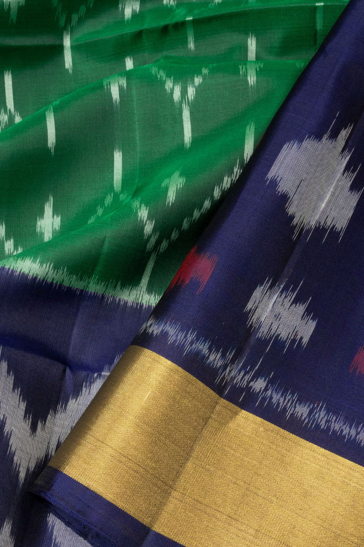 Dark Green Handloom Kanjivaram Soft Silk Saree - Avishya