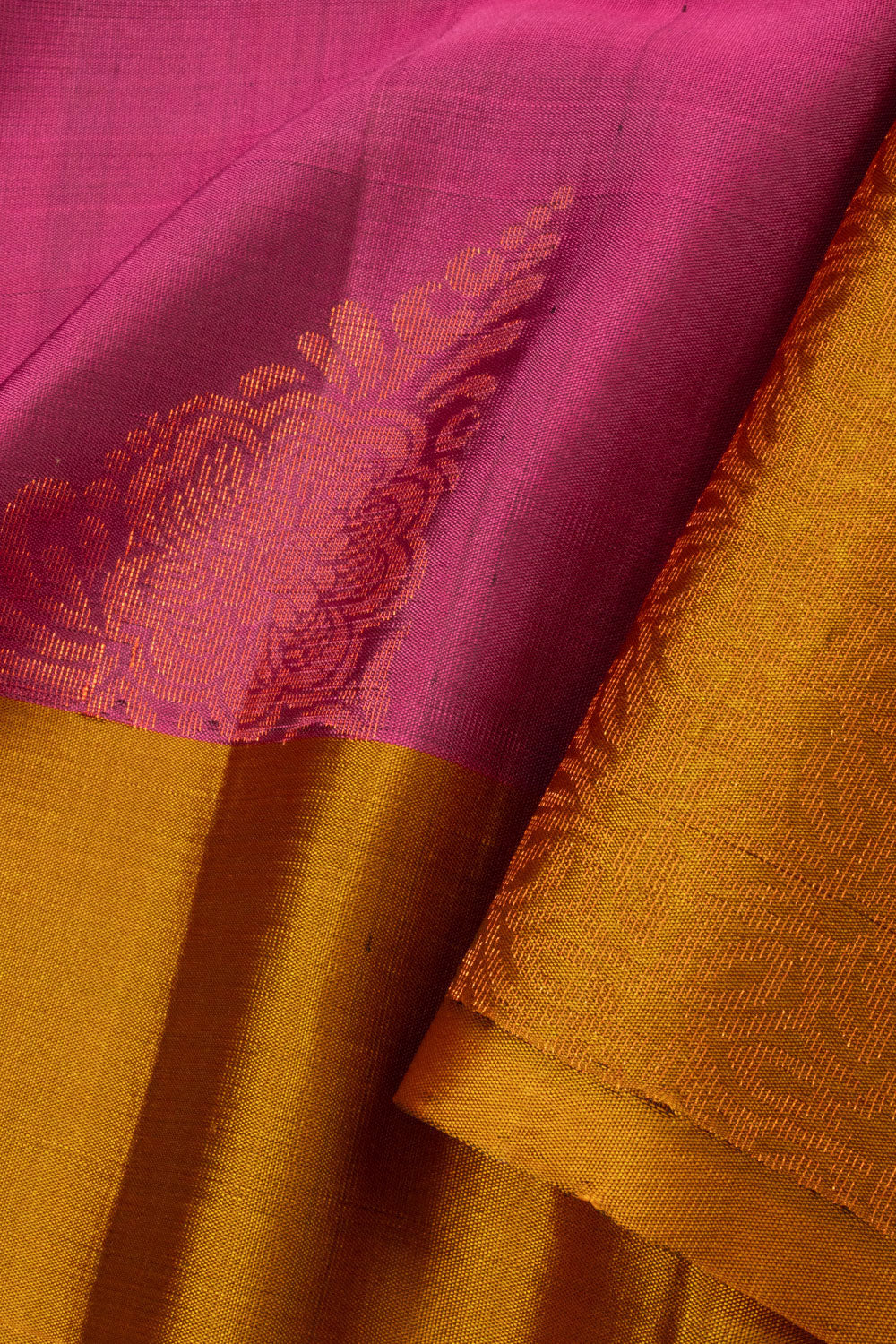 Plum Purple Handloom Kanjivaram Soft Silk Saree - Avishya