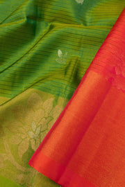 Green Handloom Kanjivaram Soft Silk Saree 10065218
