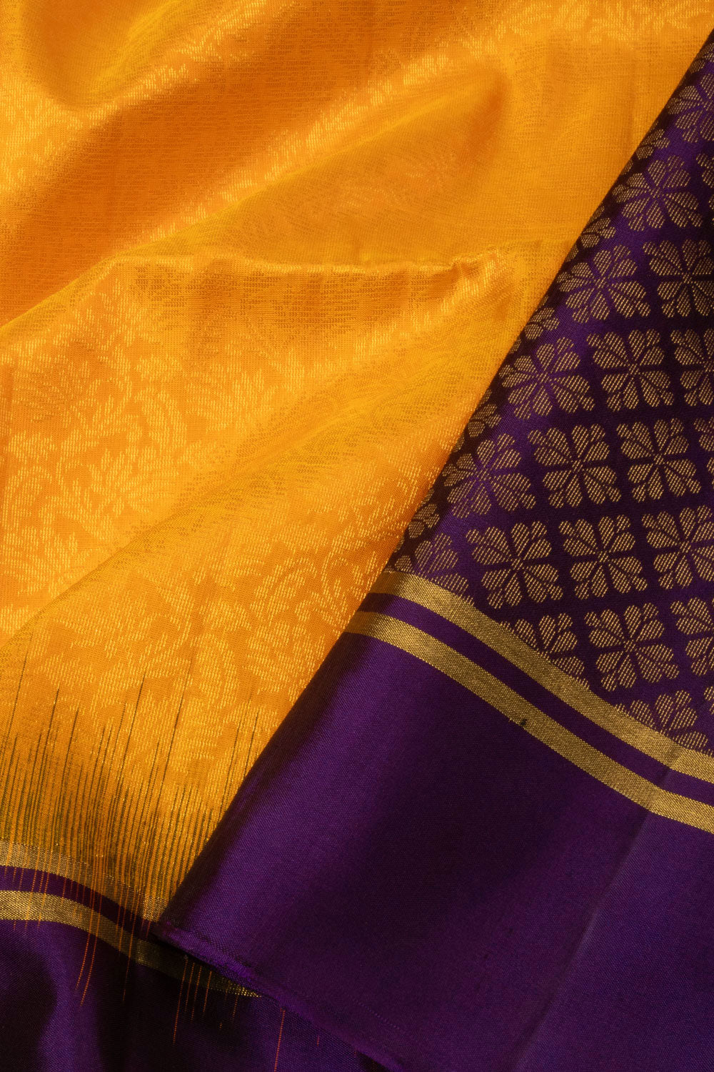 Yellow Handloom Kanjivaram Soft Silk Saree - Avishya