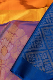 Amber Yellow Handloom Kanjivaram Soft Silk Saree - Avishya