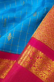 Blue Handloom Kanjivaram Silk Saree - Avishya