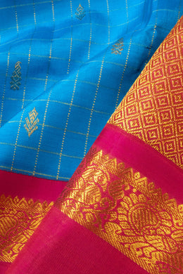 Blue Handloom Kanjivaram Silk Saree - Avishya