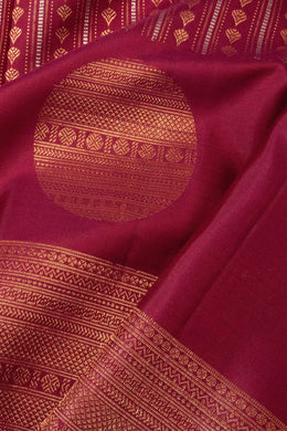 Maroon Bridal Handloom Kanjivaram Silk Saree - Avishya