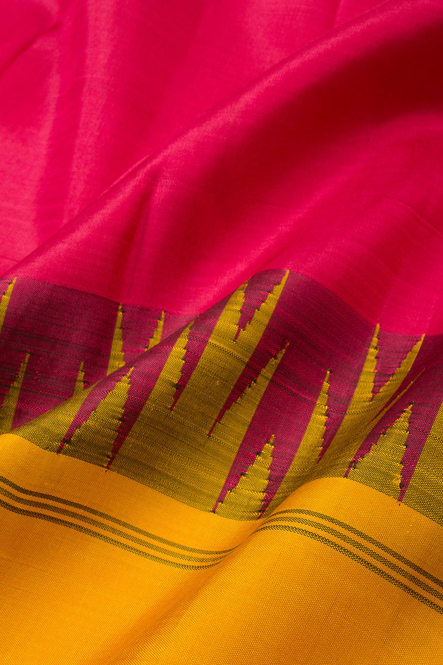 Pink Handloom Threadwork Kanjivaram Silk Saree - Avishya