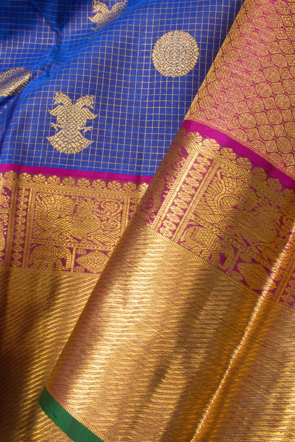 Blue Handloom Kanjivaram Silk Saree- Avishya