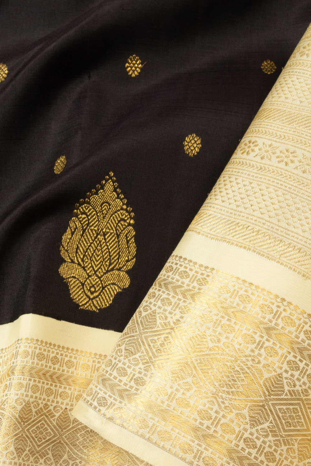Black Bridal Kanjivaram Silk Saree - Avishya
