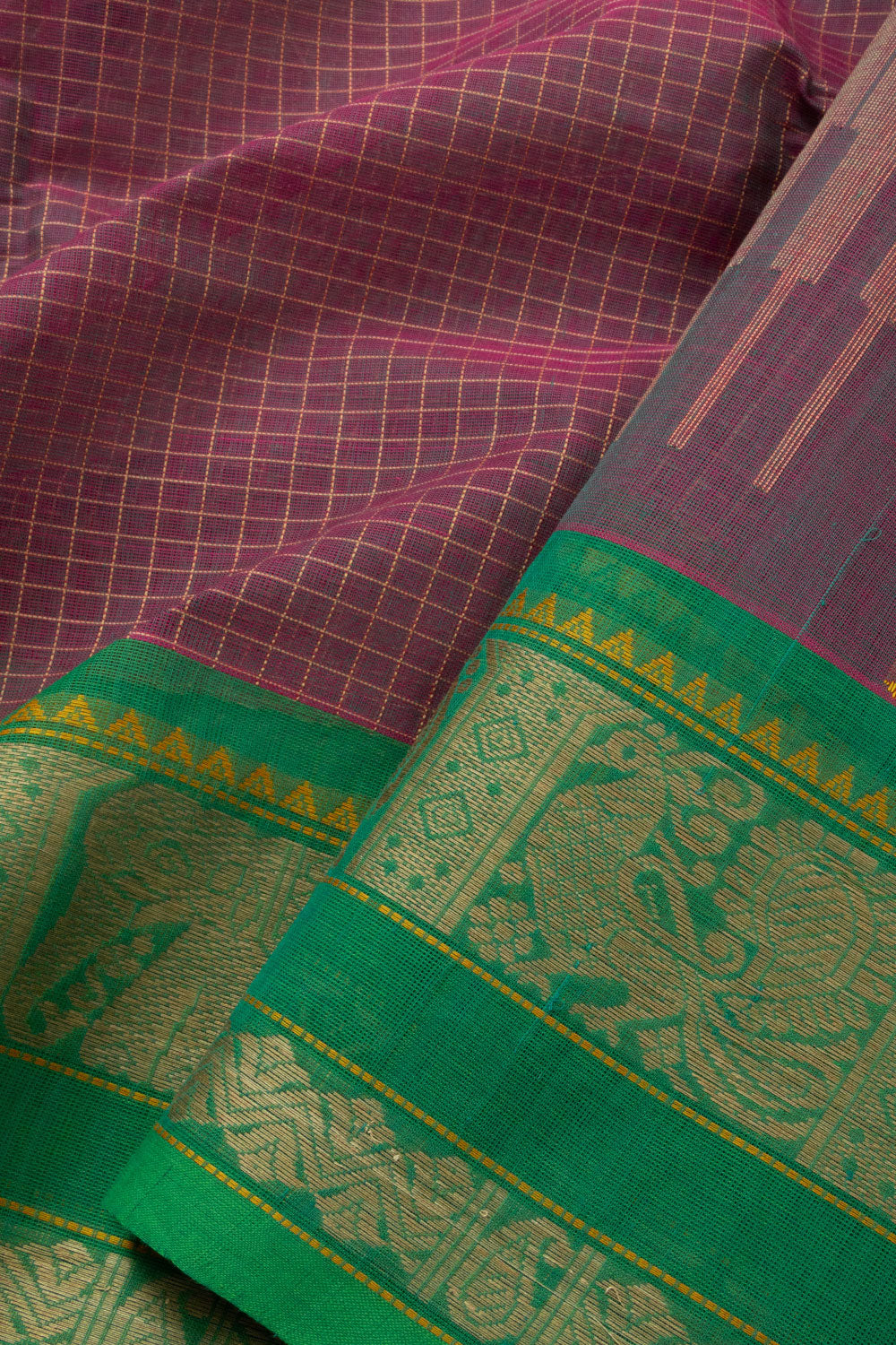  Maroon Handloom Kanchi Cotton Saree  - Avishya
