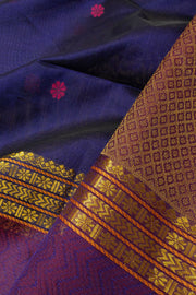 Blue Handloom Kanchi Silk Cotton Saree 10065347