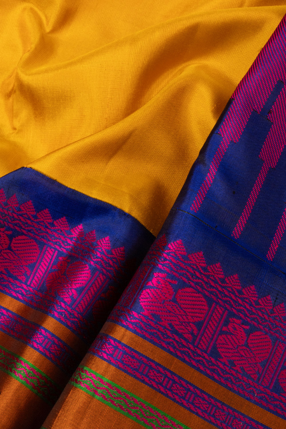 Yellow Handloom Kanjivaram Soft Silk Saree-Avishya