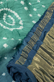 Sky Blue Handwoven Bandhani Modal Saree - Avishya