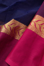 Blue Handloom Dhaniakhali Cotton Saree - Avishya