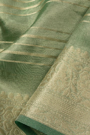 Pistachio Green Banarasi Organza Saree - Avishya
