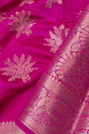 Pink Handloom Banarasi Chiniya Silk Saree 10065489