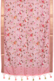 Pink 3-piece Banarasi Silk Salwar Suit Material With Printed Dupatta 10065494