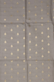 Grey 3 Pc Banarasi Silk Salwar Suit Material With Printed Dupatta 10065497